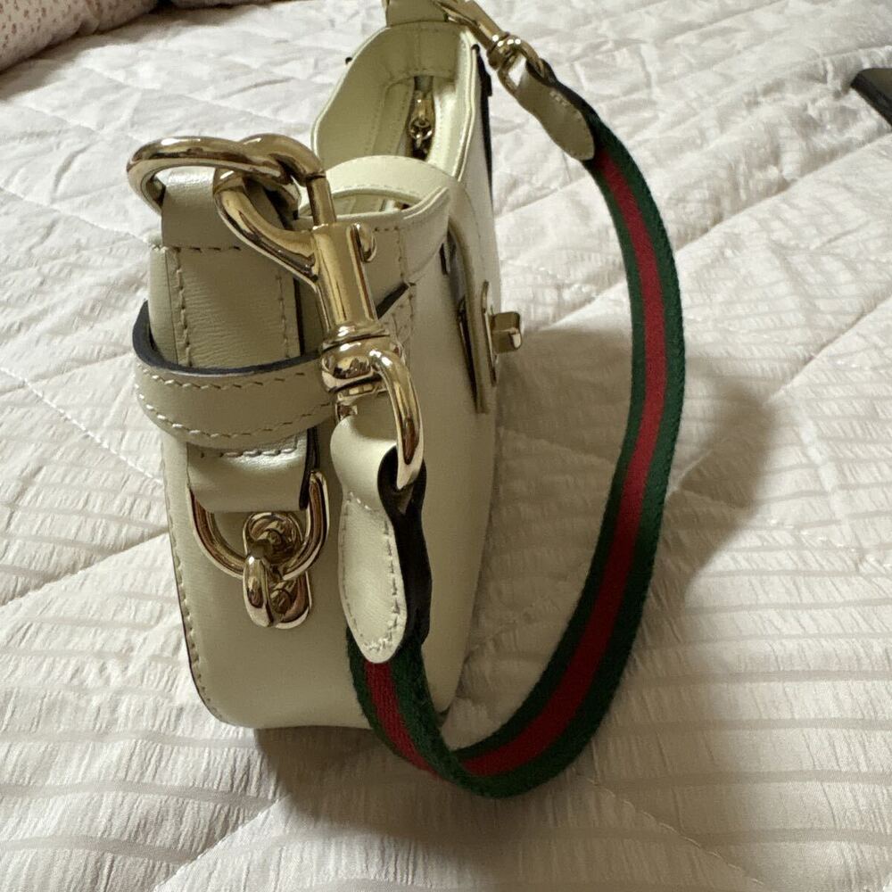 GUCCI Moonside Hobo Bag White Sherry Leather - Picture 4 of 9
